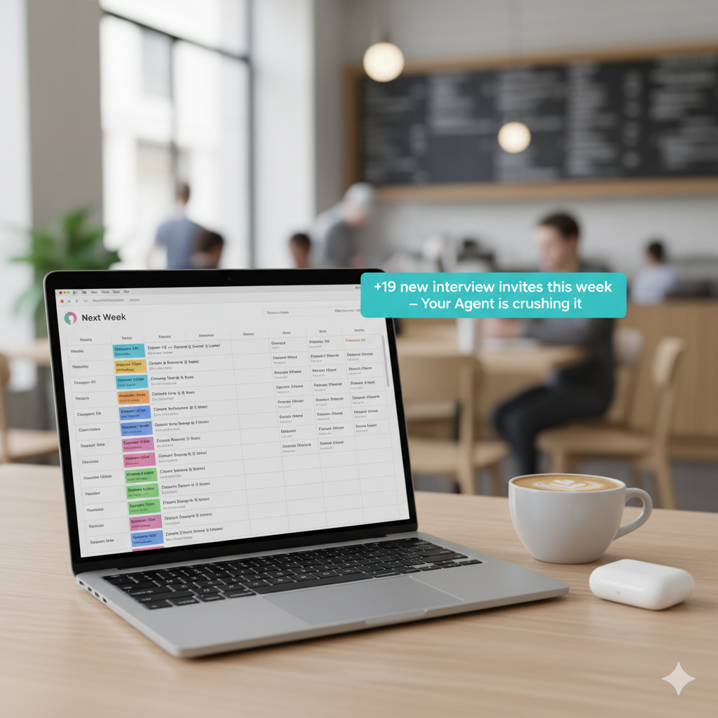 Chapter-01 AI job application automation dashboard showing real-time job applications